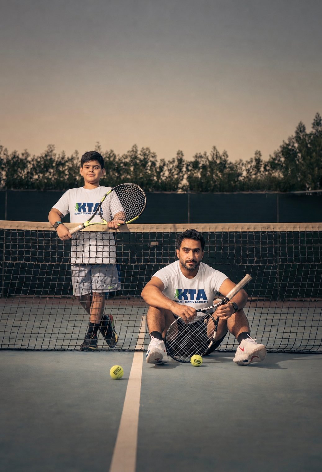 Coach and junior player